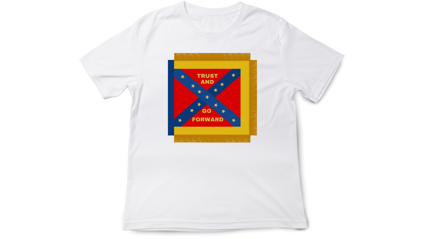 "Trust and Go Forward"  25th Louisiana Infantry Flag Shirt