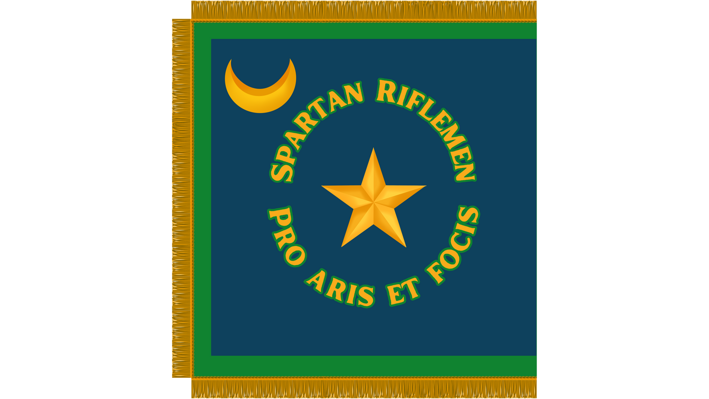 "Spartan Rifles" 5th South Carolina Flag Stickers/Magnet