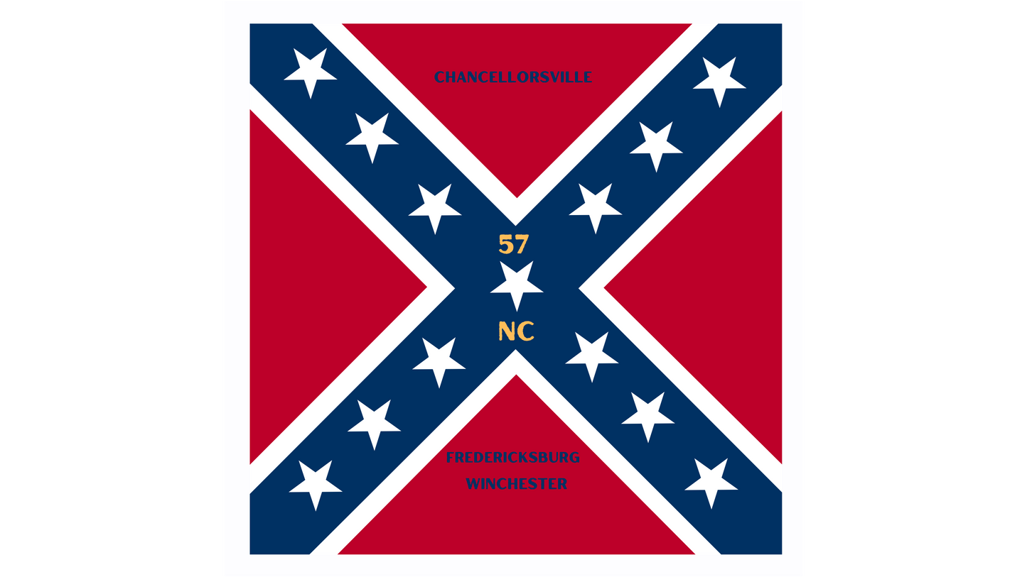 57th North Carolina Regimental Flag Stickers/Magnet