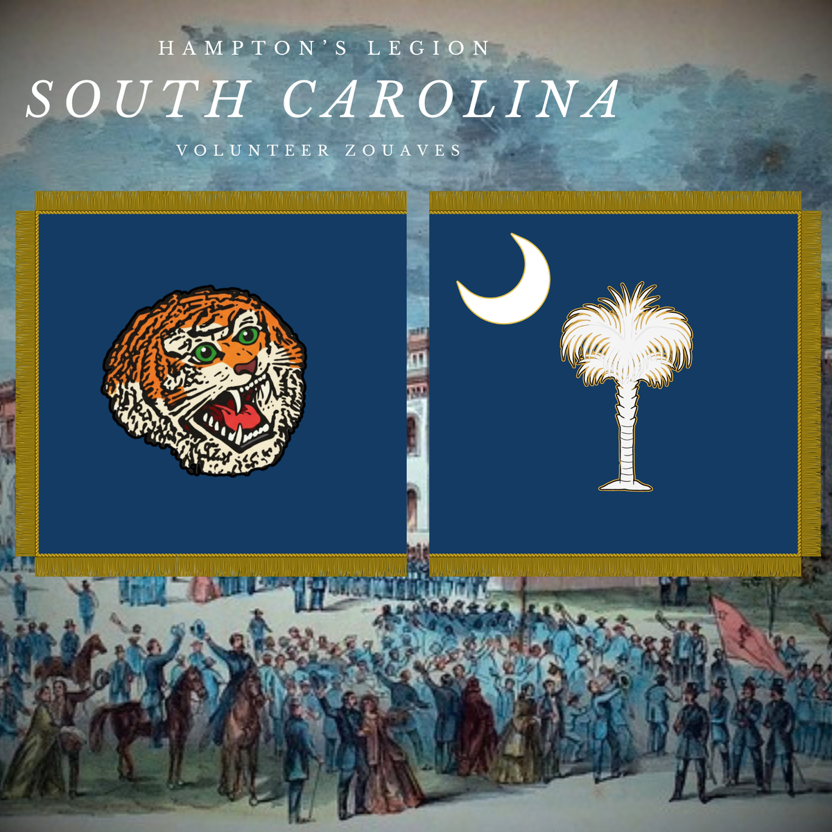 South Carolina Zouave Volunteers Company H (2nd), Infantry Battalion Hampton's Legion Flag