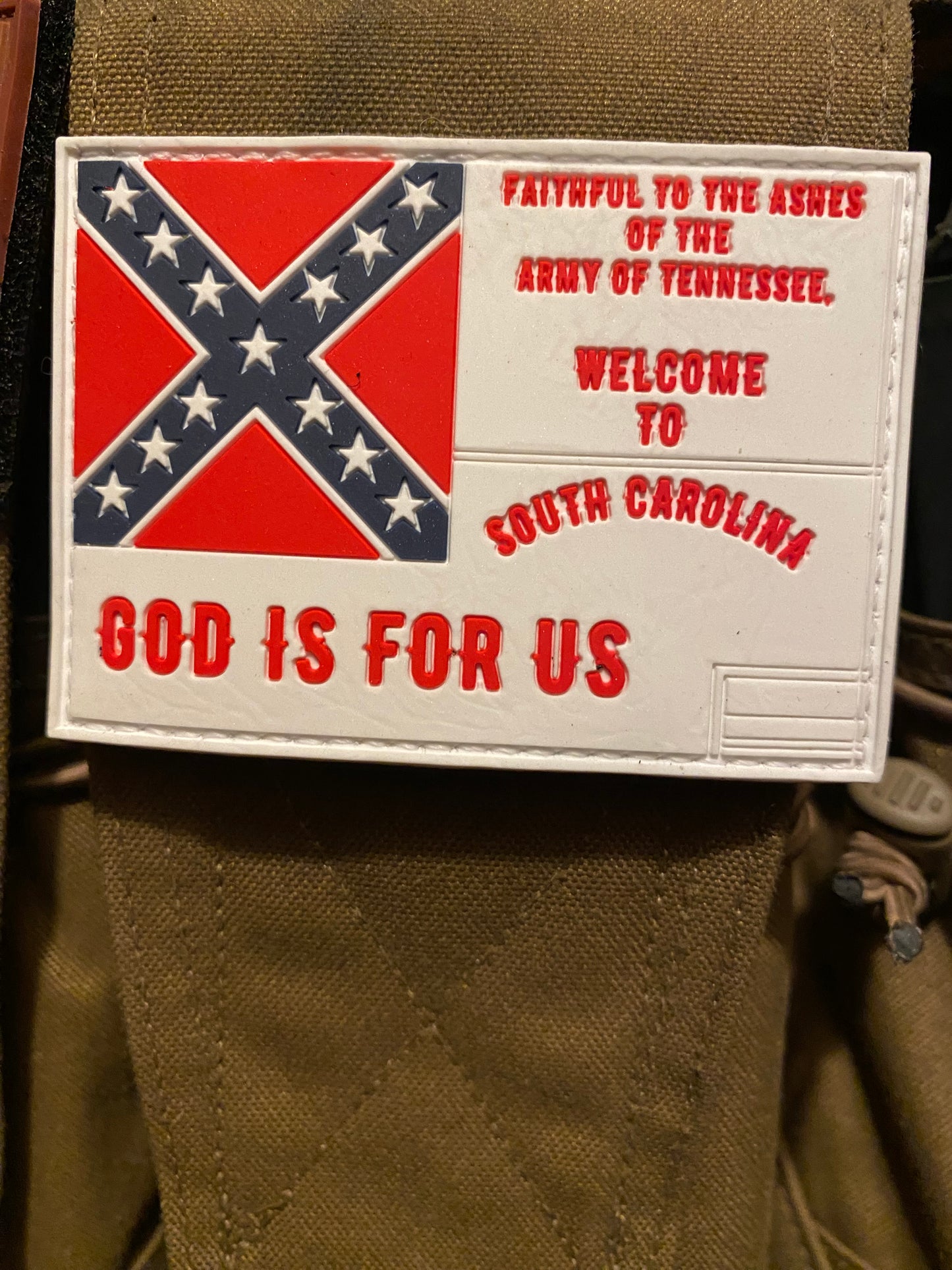 "Faithful to the ashes of the Army of Tennessee" South Carolina PVC Patch