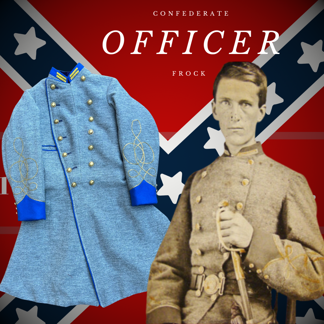 Confederate Officer Frock Coat - Trimmed Jean Company Grade