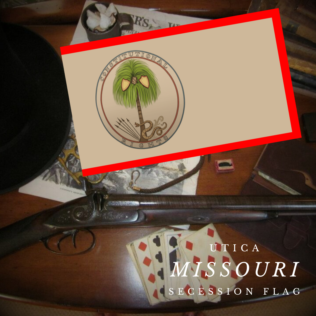Utica, Missouri - Palmetto Secession Flag Stickers/Magnet