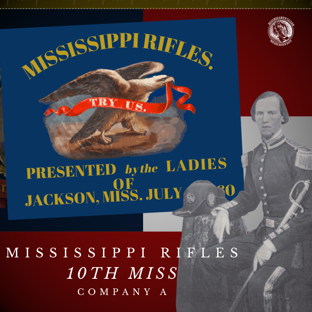 "Try Us" - 10th Mississippi Company A Flag Stickers