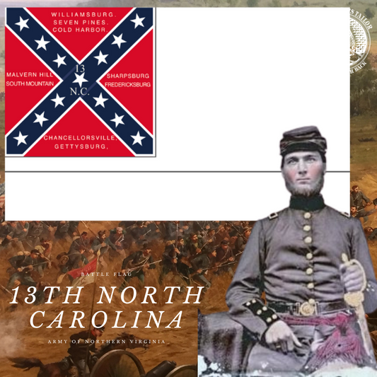13th North Carolina Flag Sticker
