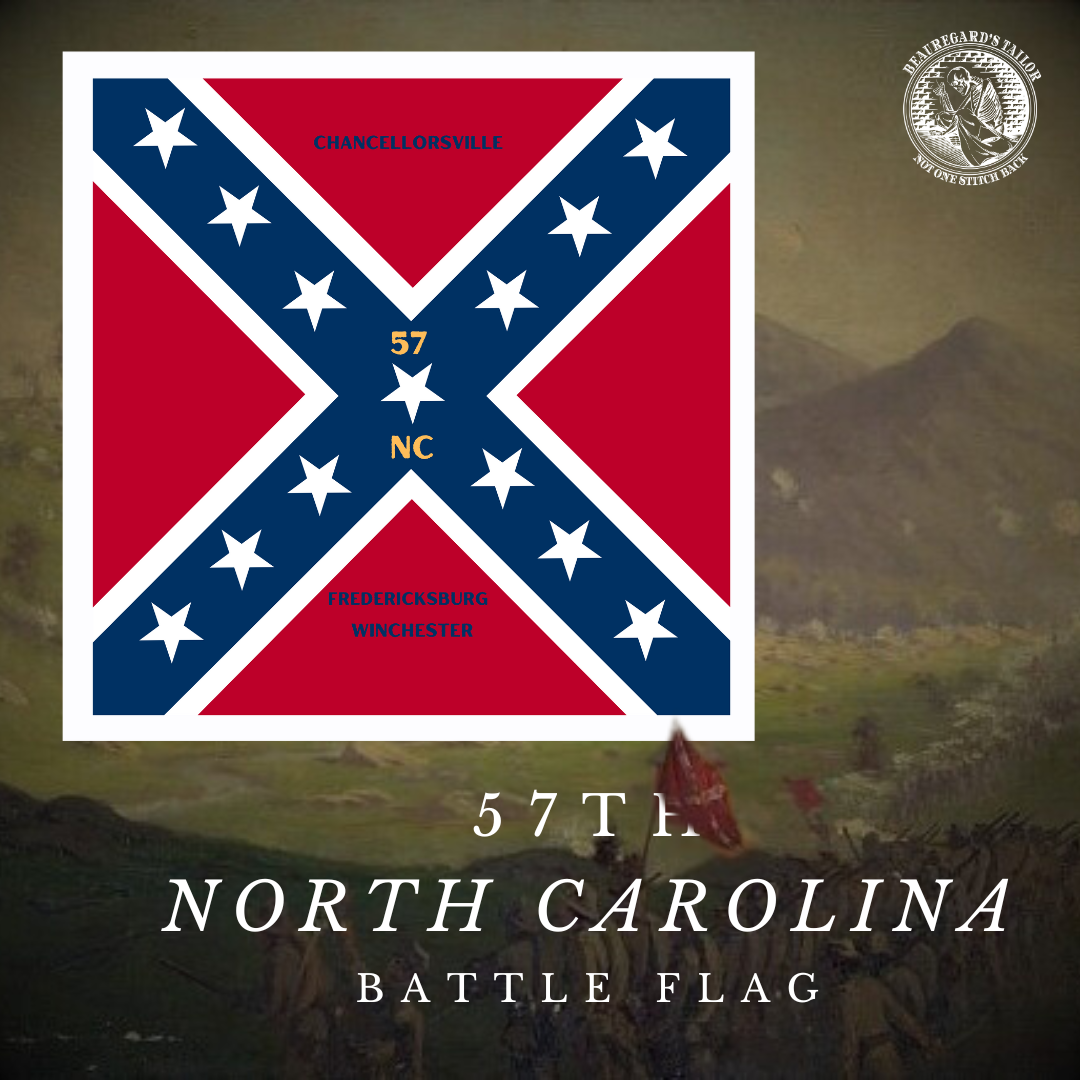 57th North Carolina Regimental Flag Stickers/Magnet