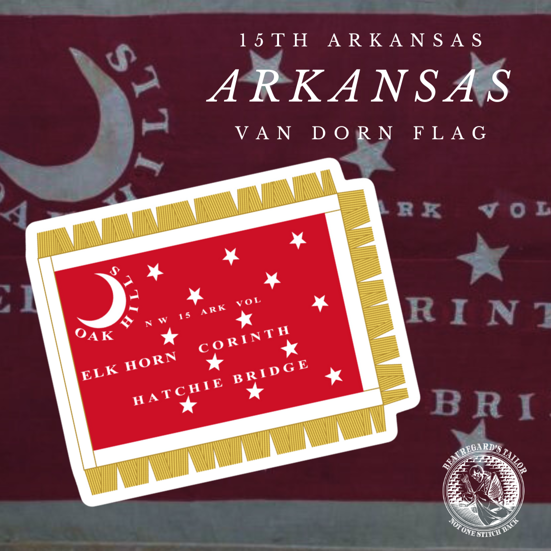 15th Arkansas Infantry Flag Stickers