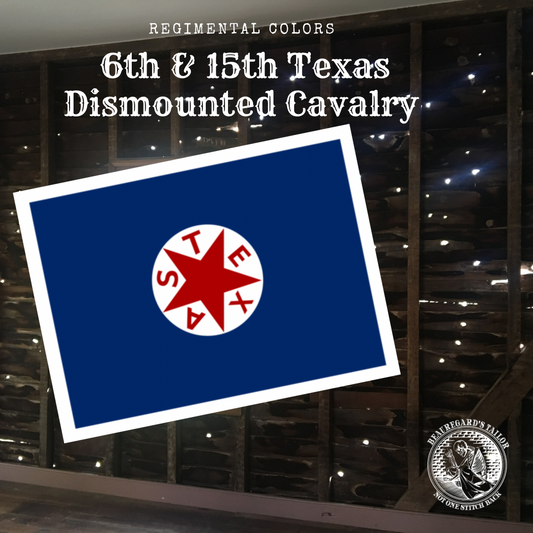 6th and 15th Texas Dismounted Hardee Flag Sticker