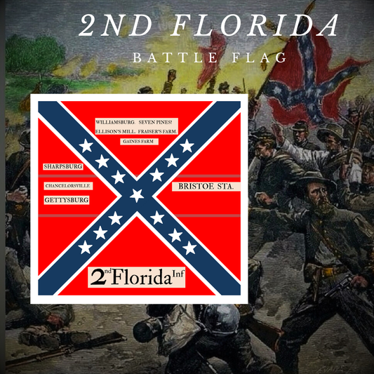 2nd Florida Infantry Flag Stickers/Magnet