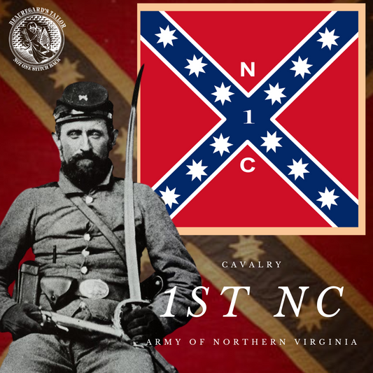1st North Carolina Cavalry Battle Flag Sticker