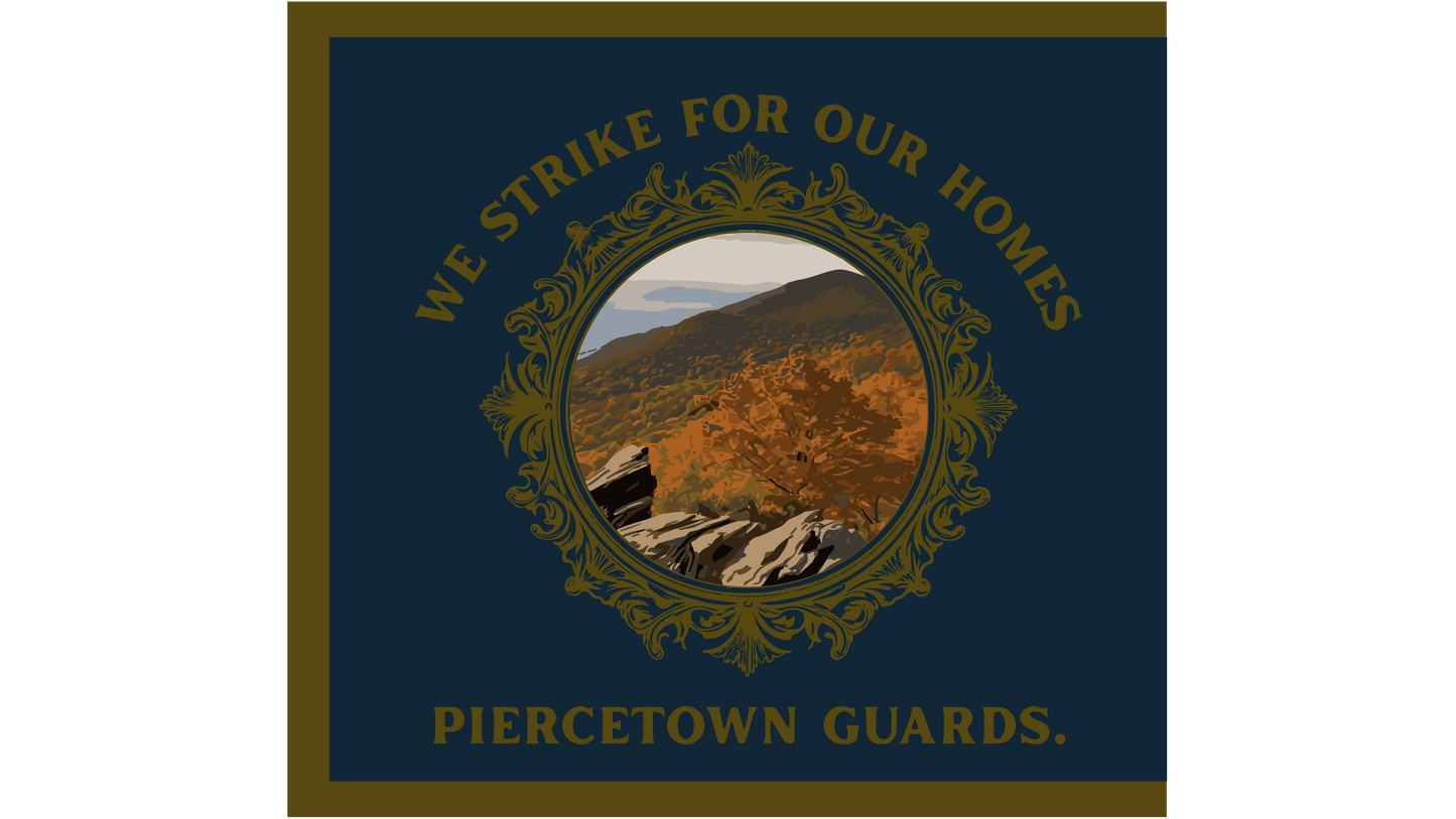 "We strike for our homes" - Company D  - 4th South Carolina Flag Stickers/Magnet