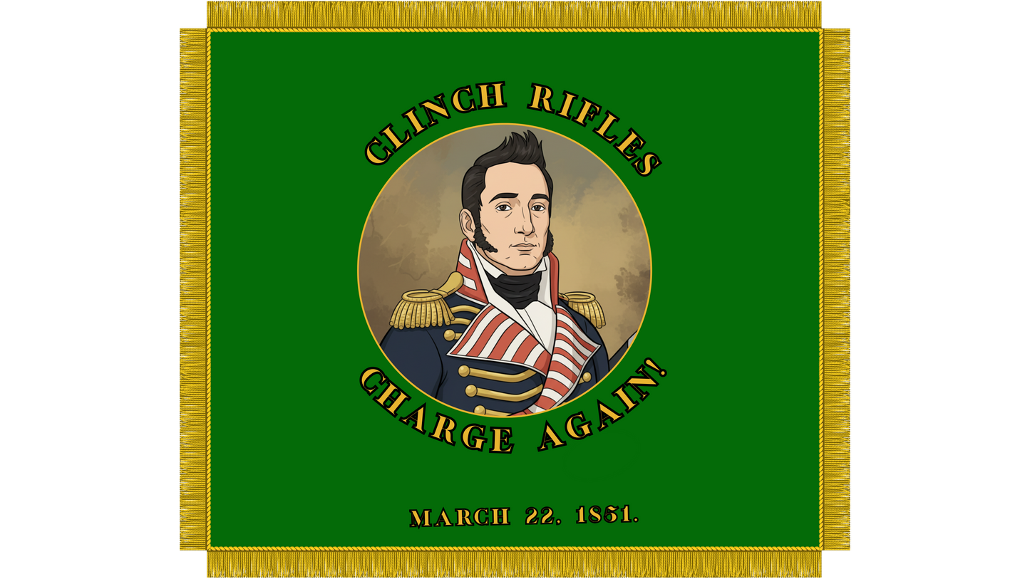 5th Georgia Infantry - Company A - Clinch Rifles Flag