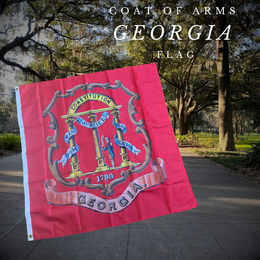 Georgia State Coat of Arms Flag