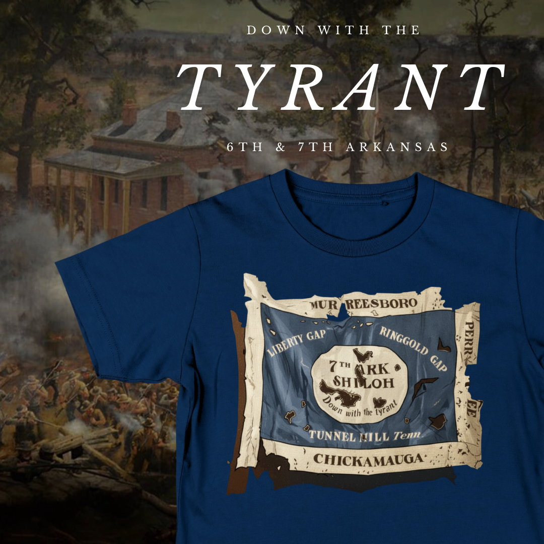 6th and 7th Arkansas Infantry Flag "Battle Damaged" Shirt