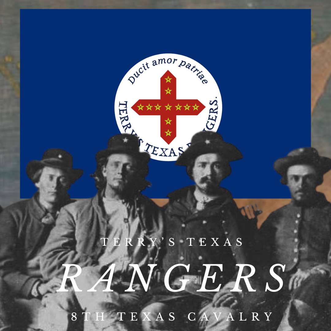 "Ducit amor patriae" Terry's Texas Rangers - 8th Texas Cavalry -  Flag House Flag