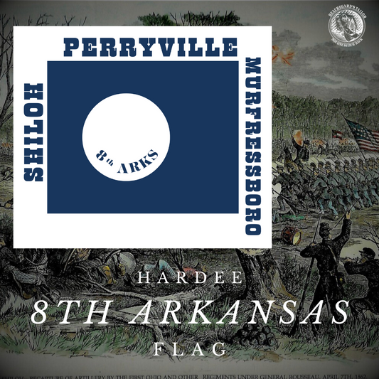 8th Arkansas Hardee (First Issue) Flag Stickers/Magnet