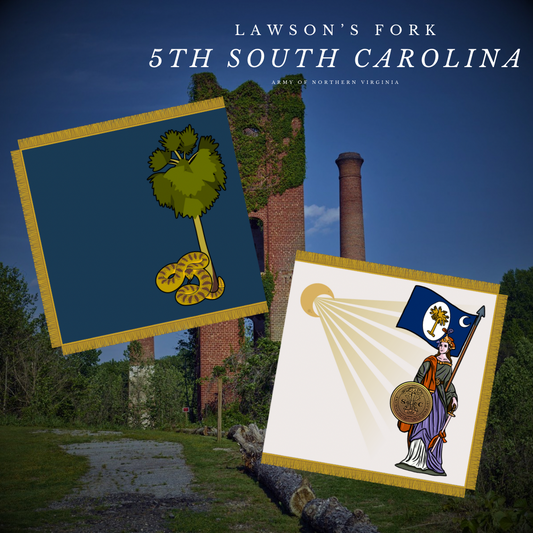 "Lawson's Fork Volunteers" 5th South Carolina Flag  Stickers/Magnet