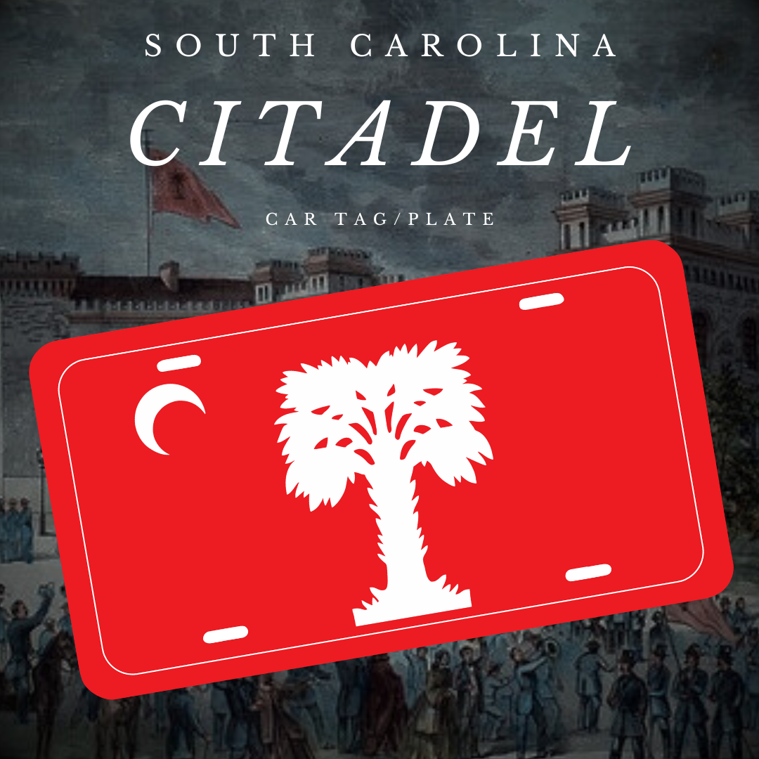 Citadel "Big Red" Flag Car Tag/Plate