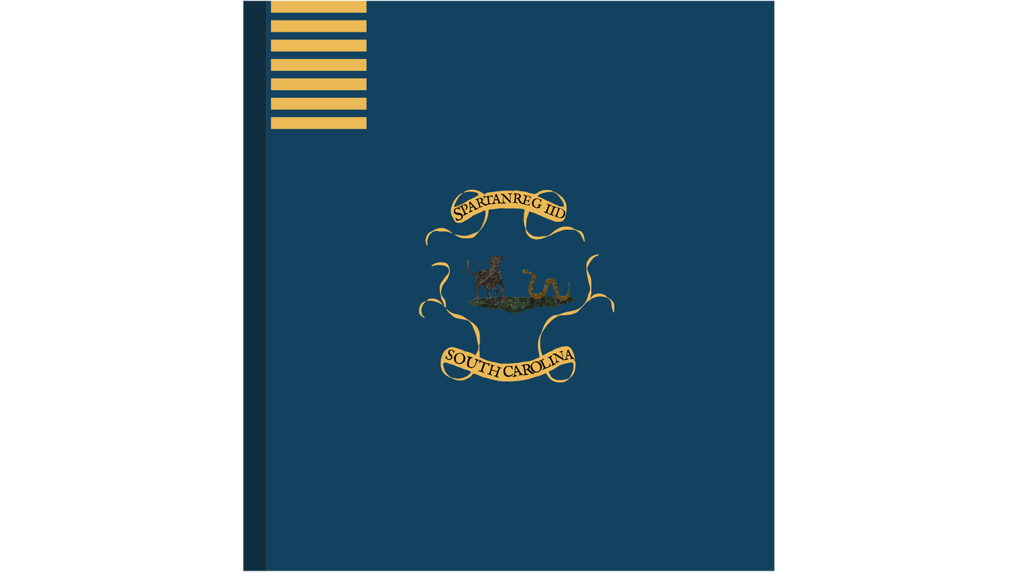 2nd Spartan Militia Regiment - South Carolina Flag Stickers