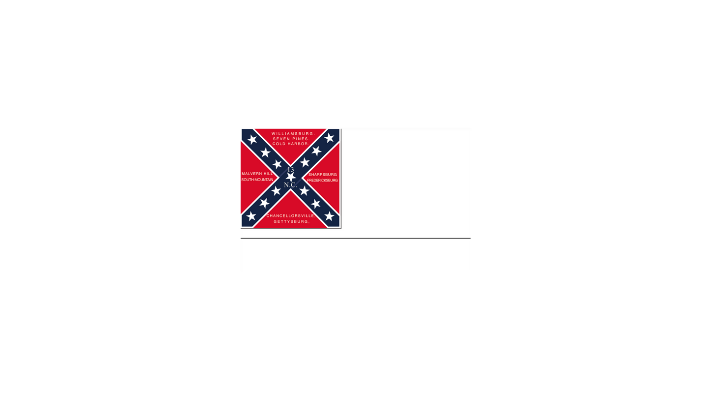 13th North Carolina Flag Sticker