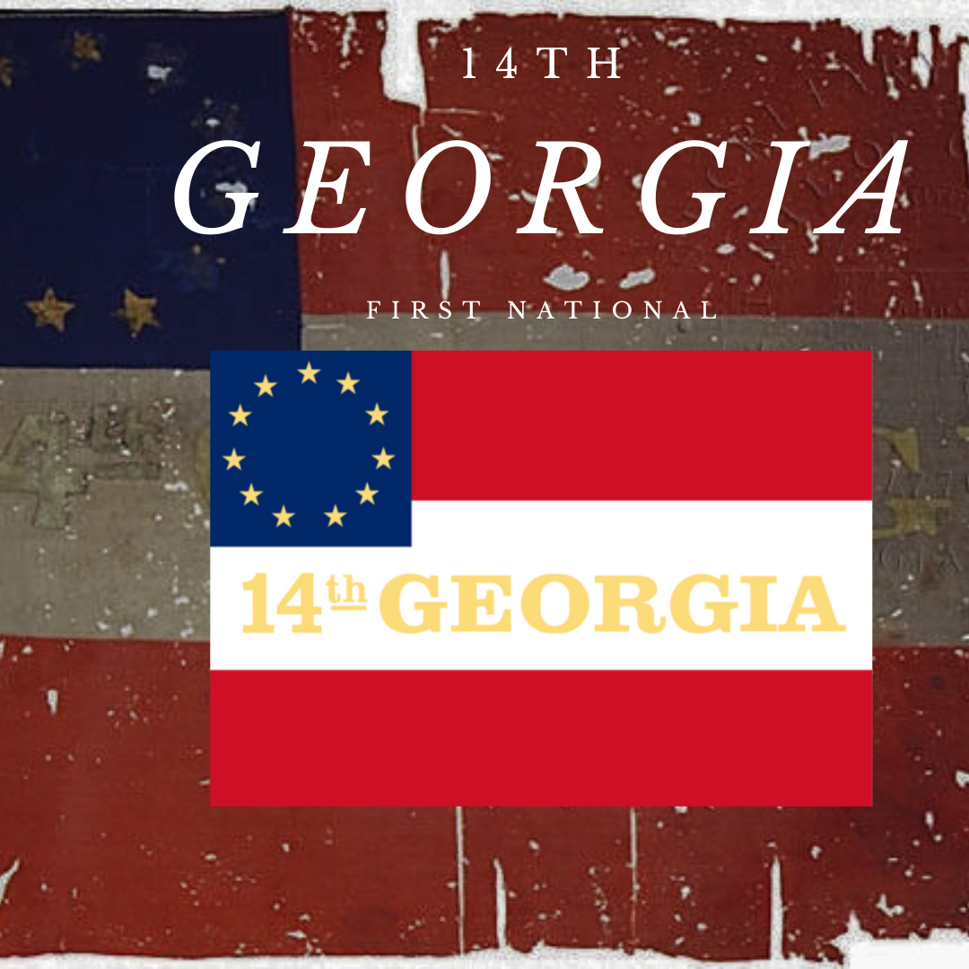 14th Georgia Infantry Flag Stickers