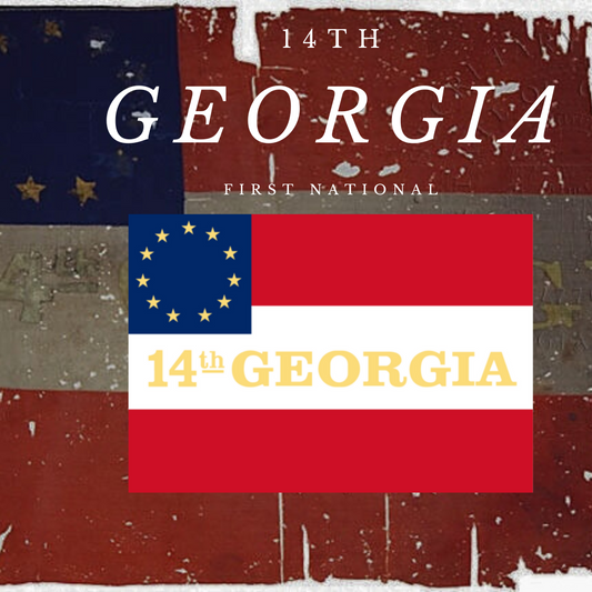 14th Georgia Infantry Flag Stickers