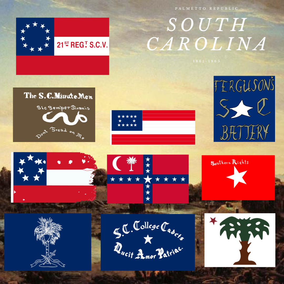 South Carolina Flag Sticker Set