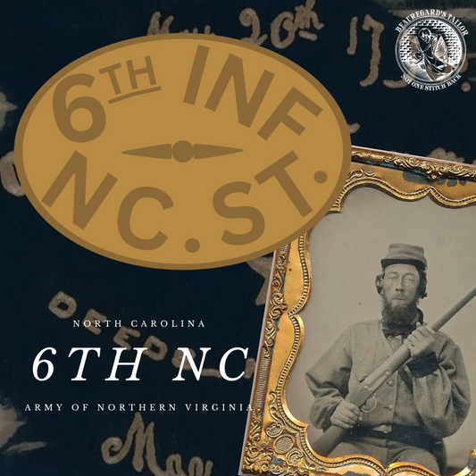 "Deeds Not Words" 6th North Carolina Infantry Belt buckle Sticker/Magnets