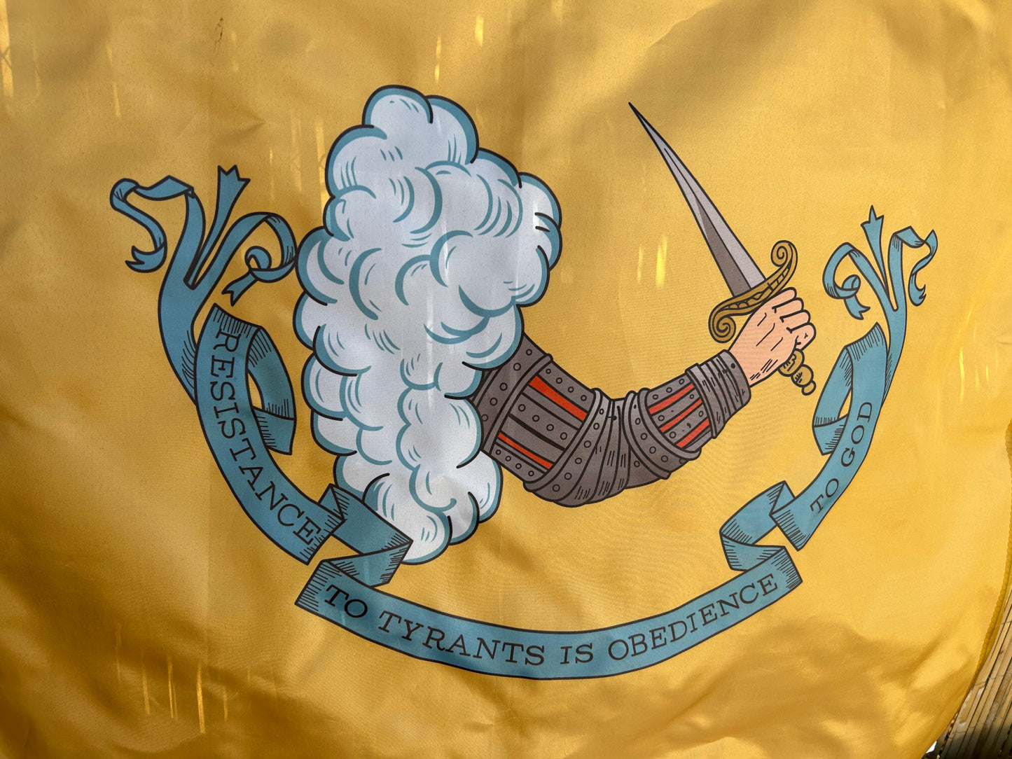 "Resistance to Tyrants is Obedience to God" Gostelowe Standard #10 Flag