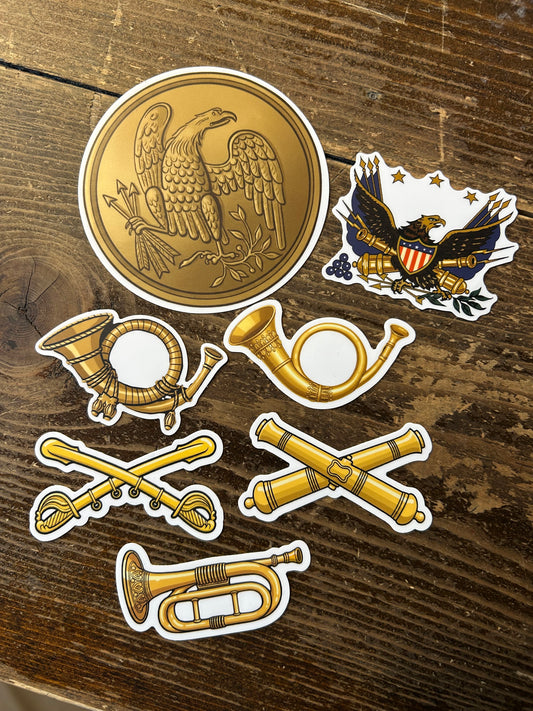 1858 United States Army Insignia Sticker Set