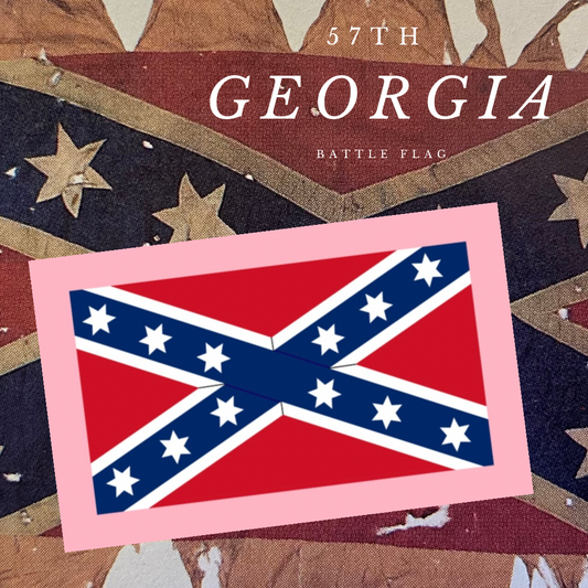 57th Georgia Infantry Flag Stickers/Magnet