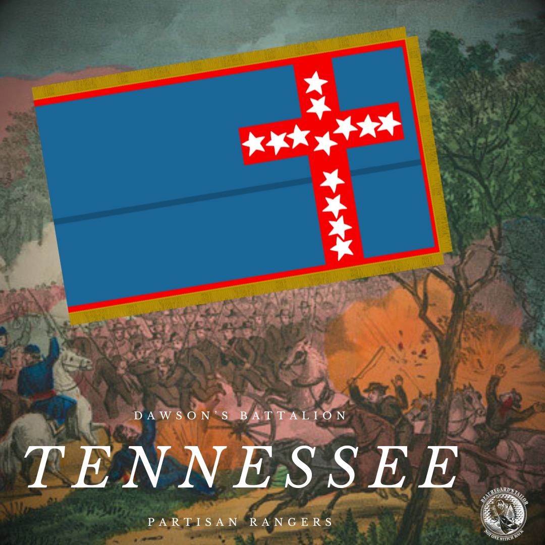 Tennessee Ranger Patch Dawson's Battalion Tennessee Partisan Rangers Flag – Beauregard's Tailor