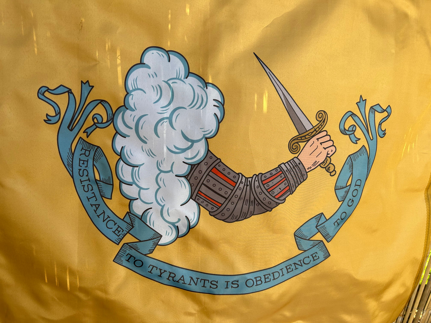 "Resistance to Tyrants is Obedience to God" Gostelowe Standard #10 Flag