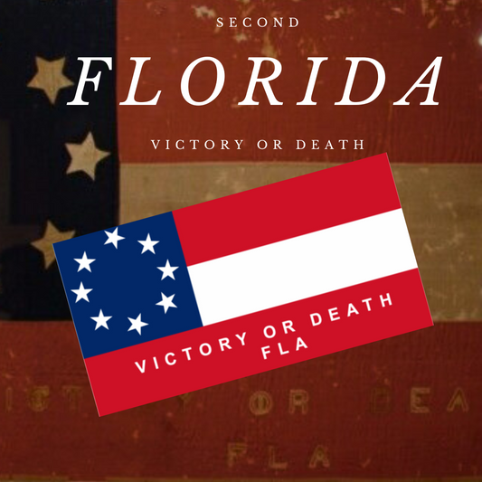Victory or Death - 2nd Florida Infantry Flag Stickers