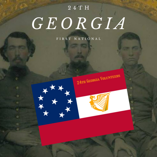 24th Georgia Infantry Flag Stickers