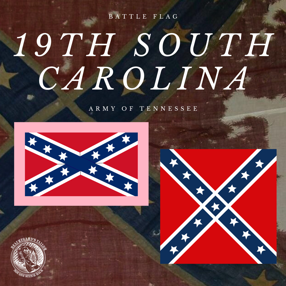19th South Carolina Flag Stickers/Magnet