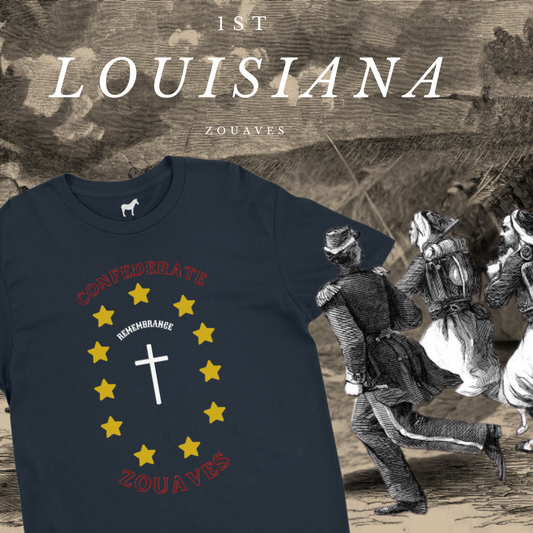 1st Zouave Battalion Louisiana Infantry - Company B Flag  Shirt