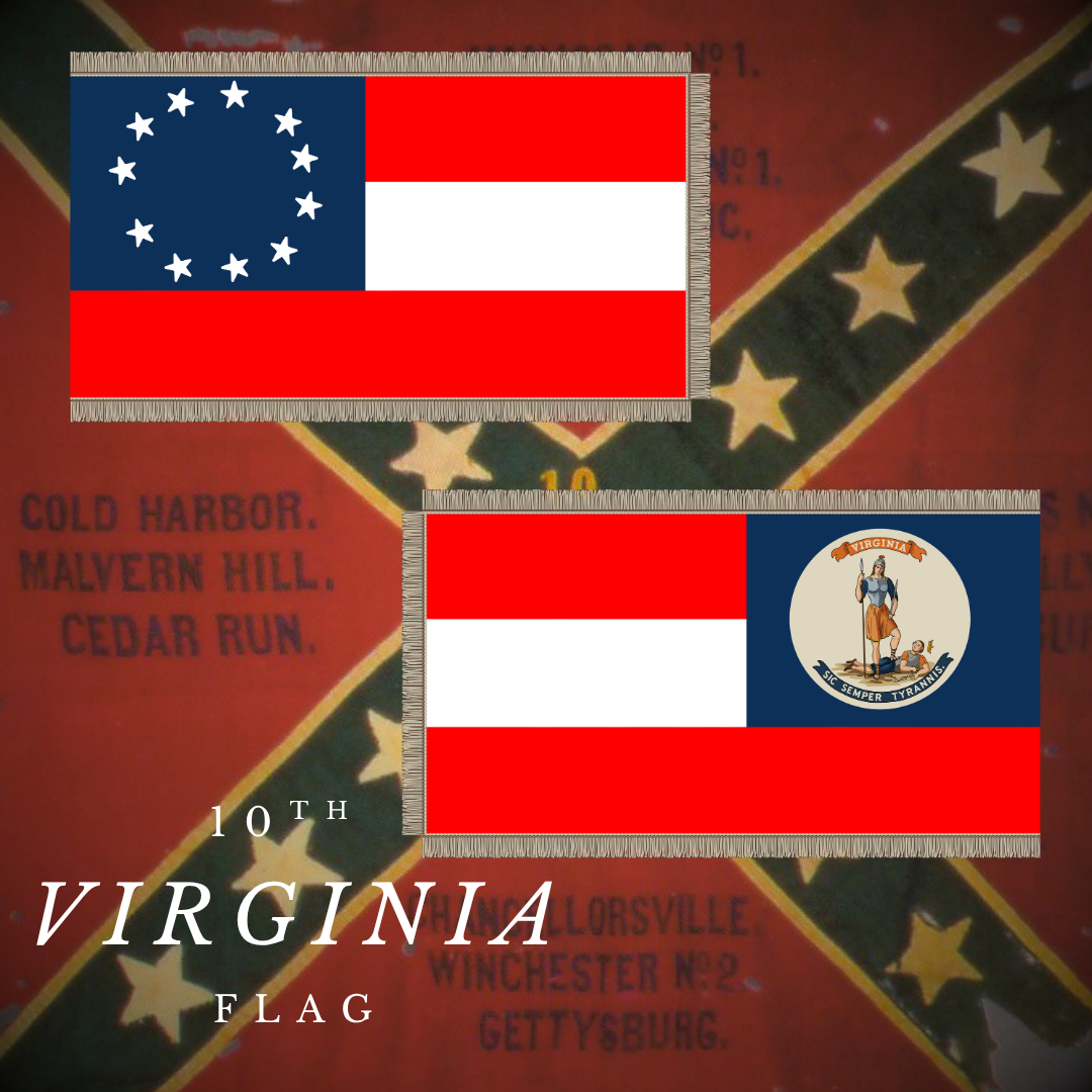 10th Virginia Infantry 1st National Flag Stickers/Magnets