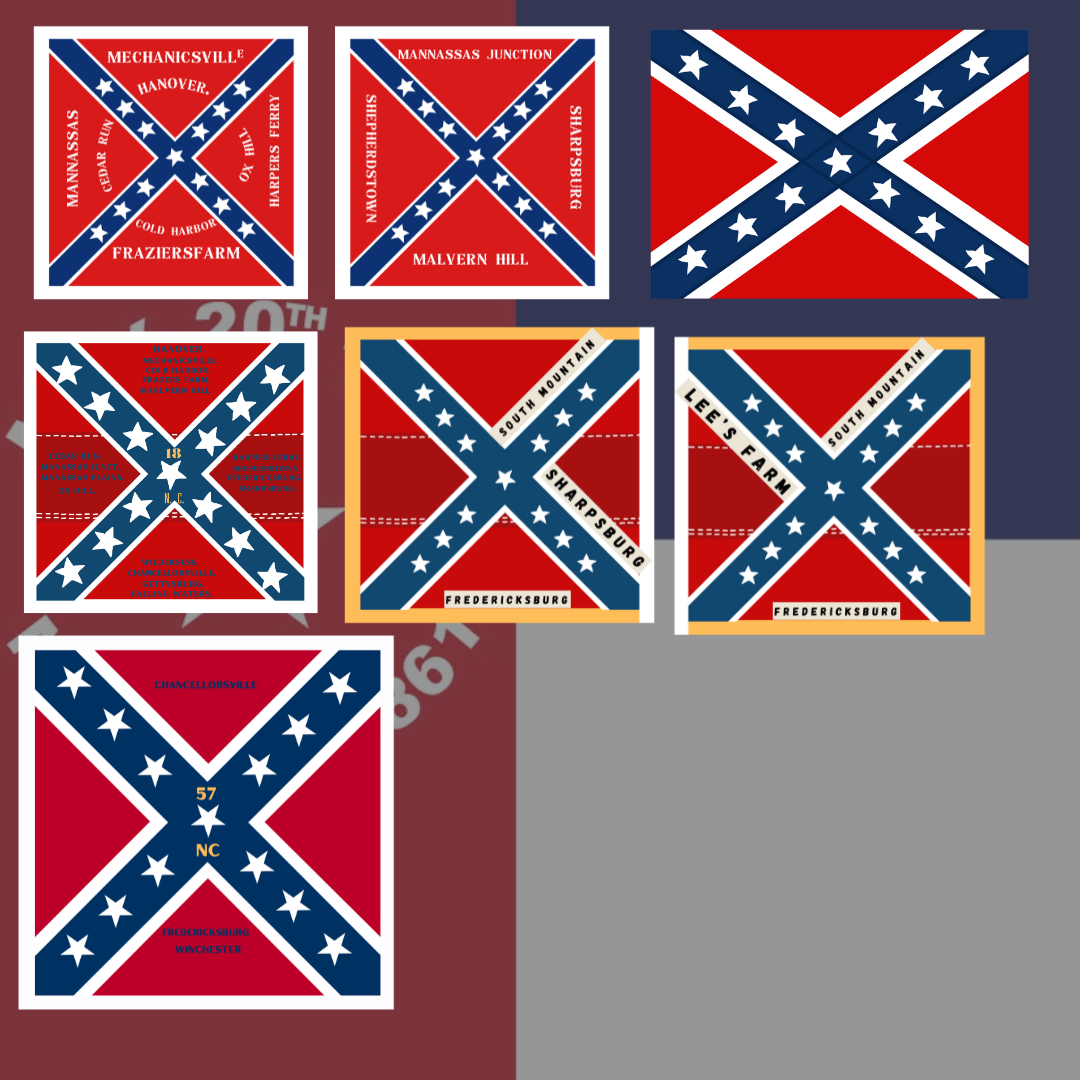 North Carolina Battle Flag Sticker Set