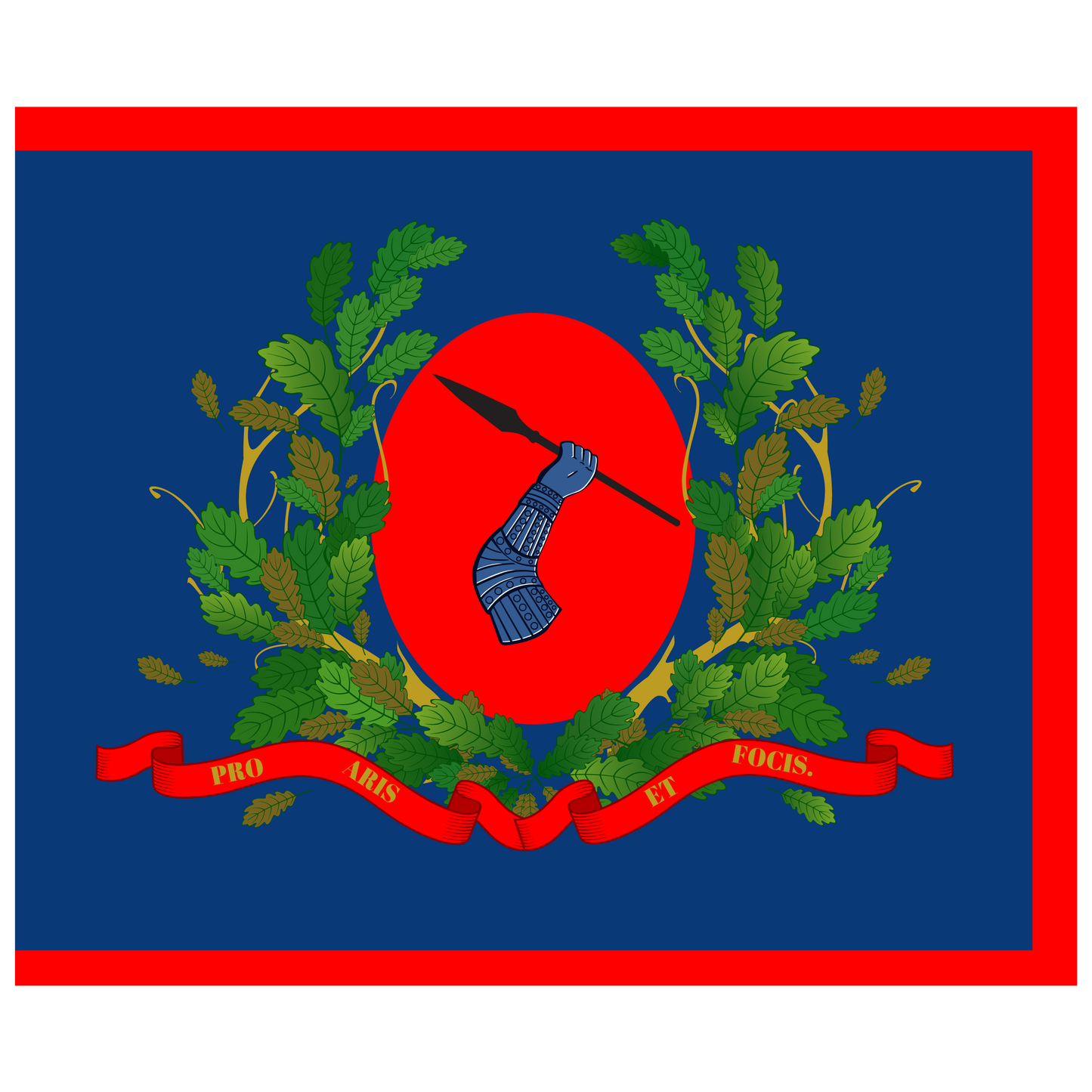 "Pro aris et focis" - "for hearth and home" - 3rd Georgia Regimental House Flag