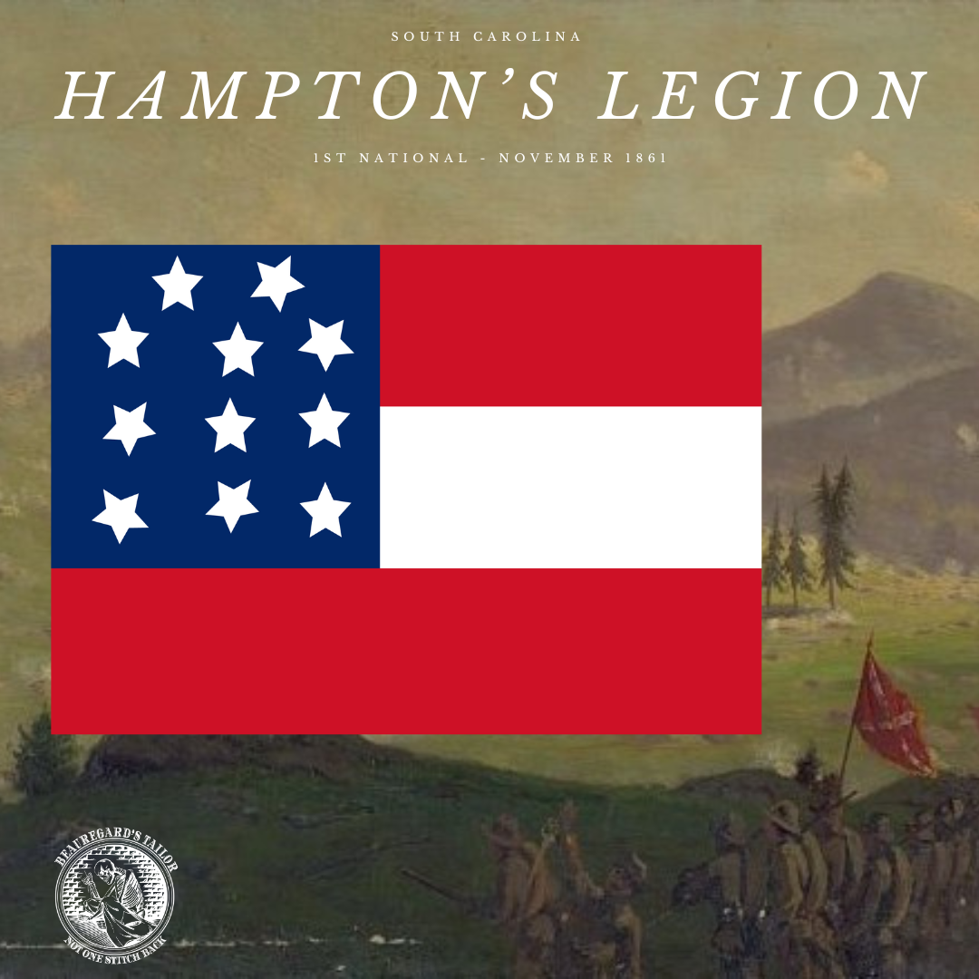 Hampton's Legion First National Flag - November 1861 - Stickers