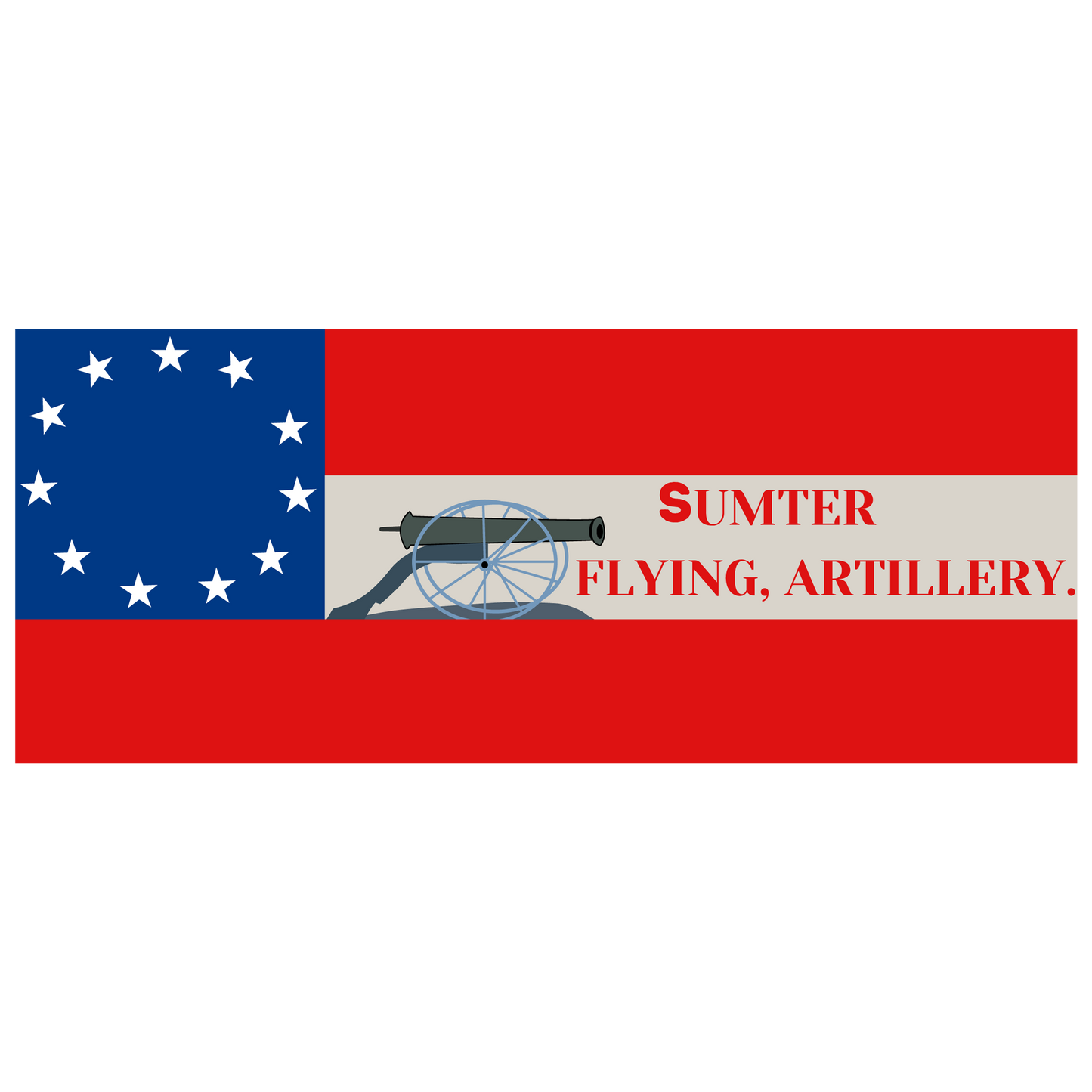 Sumter Flying Artillery Flag Stickers/Magnets