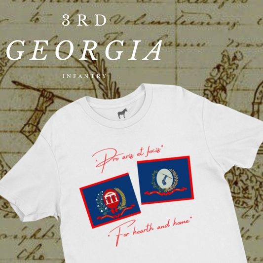 Pro aris et focis" - "for hearth and home" - 3rd Georgia Regimental Flag Shirt