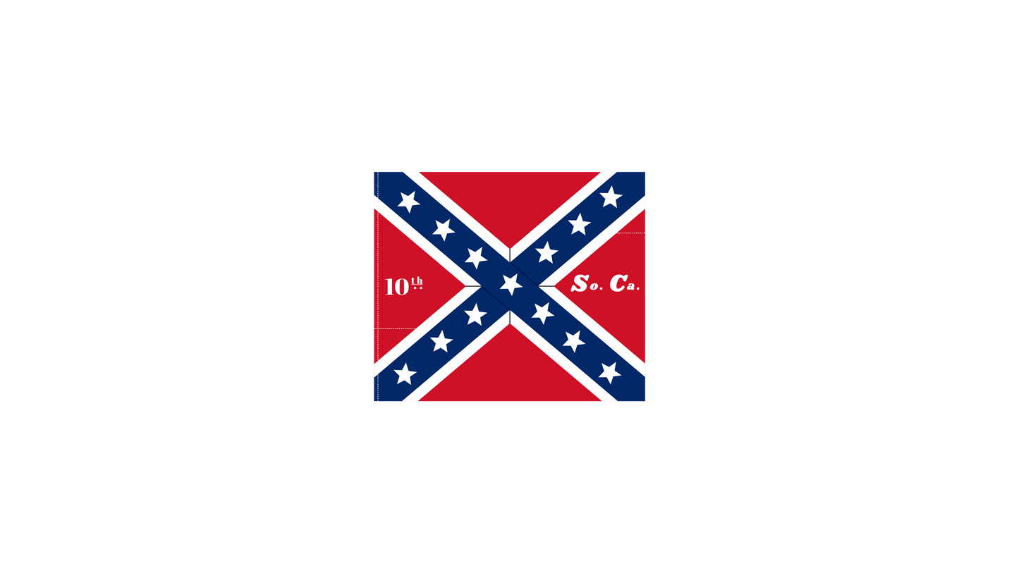 10th South Carolina Flag Sticker