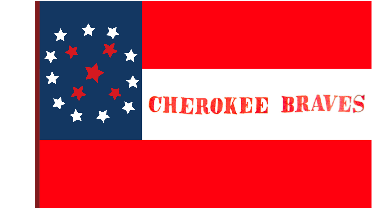 1st Cherokee Mounted Rifles Flag Sticker