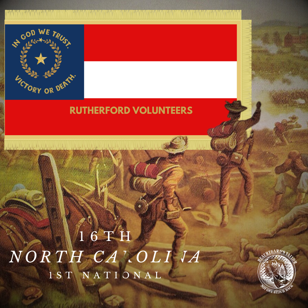 "In God We Trust" 16th North Carolina Infantry Flag Stickers