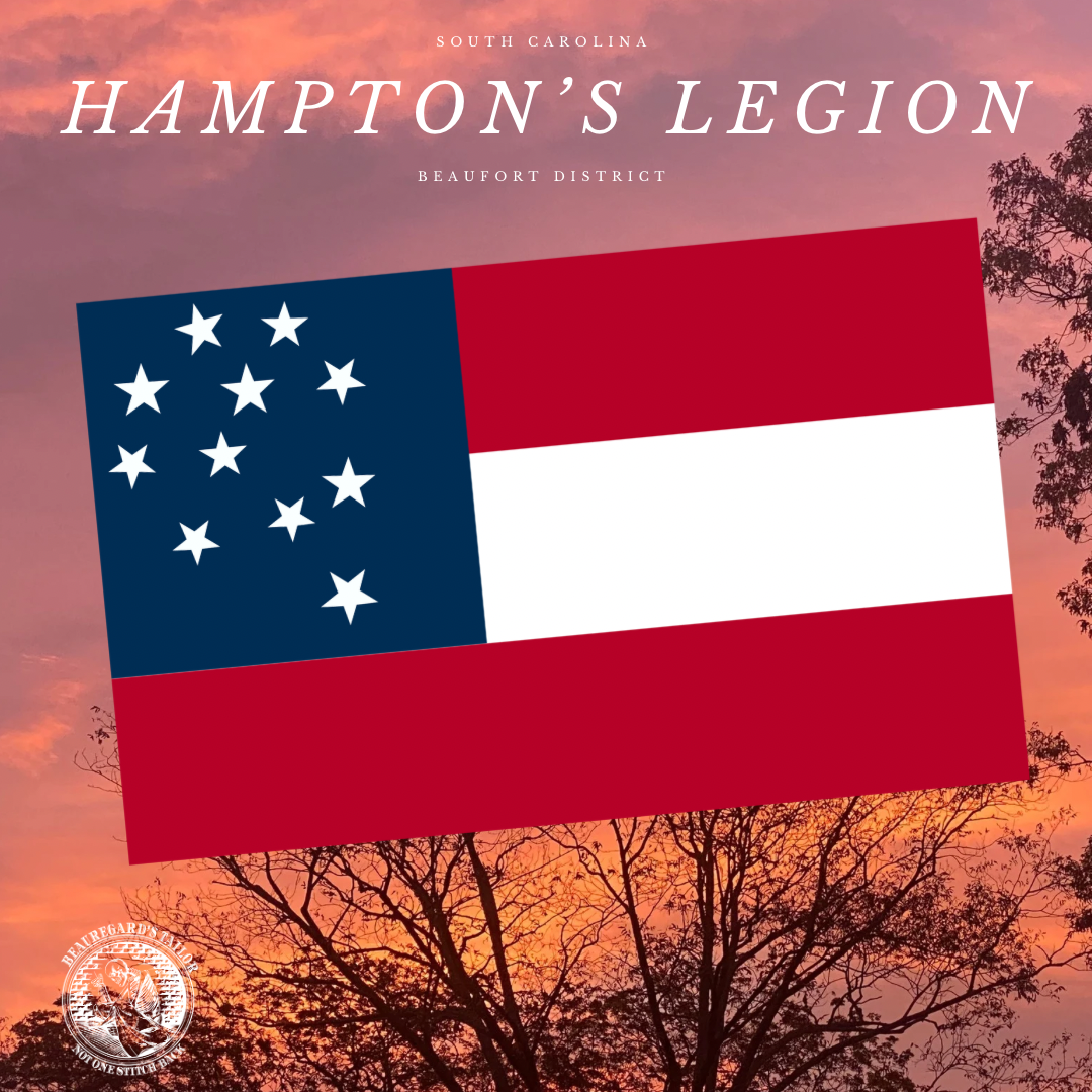 Beaufort District - Company C - Hampton's Legion Flag Stickers