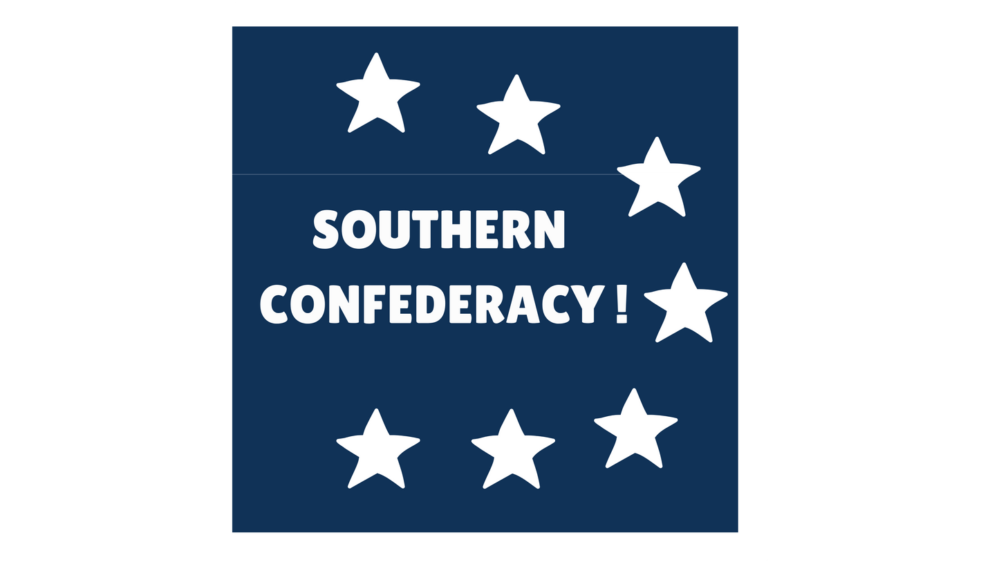"Southern Confederacy" Charleston Secession Flag - November 1860 Stickers/Magnet