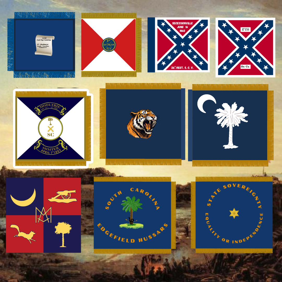 South Carolina Flag Sticker Set