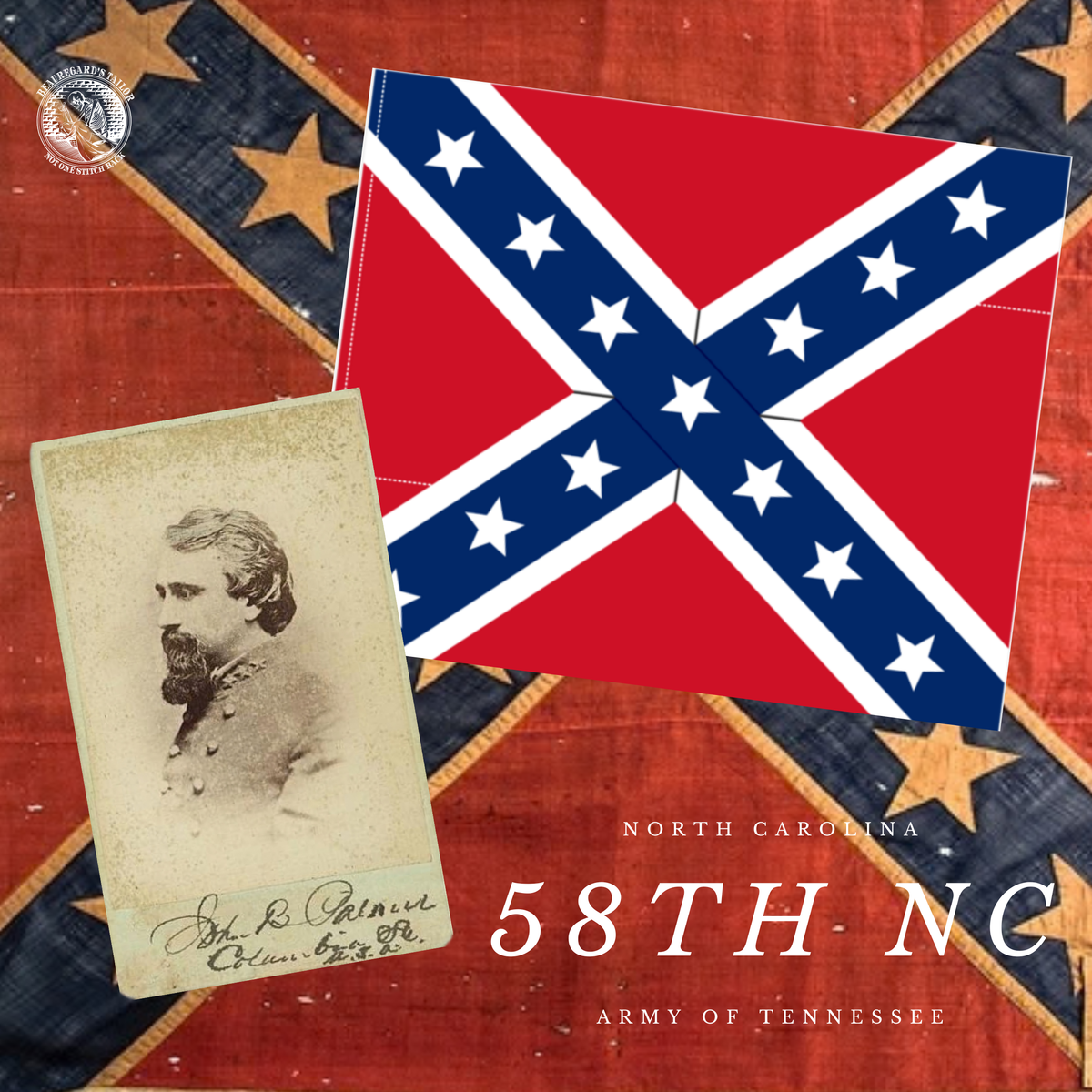 58th North Carolina Regimental Flag Sticker
